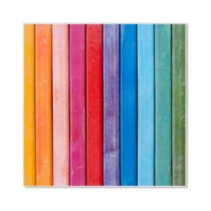 Banjado Magnettafel 50x50cm Magnetwand Weiß Aus Metall Magnetpinnwand Pinnwand Inkl. 4 Magnete Motiv Regenbogenfarben