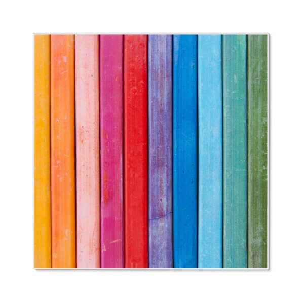 Banjado Magnettafel 50x50cm Magnetwand Weiß Aus Metall Magnetpinnwand Pinnwand Inkl. 4 Magnete Motiv Regenbogenfarben