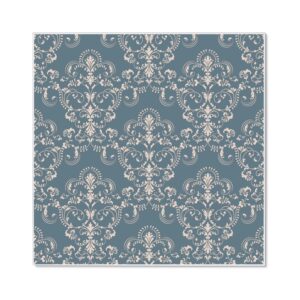 Banjado Magnettafel 50x50cm Magnetwand Weiß Aus Metall Magnetpinnwand Pinnwand Inkl. 4 Magnete Motiv Royal Creme Blau