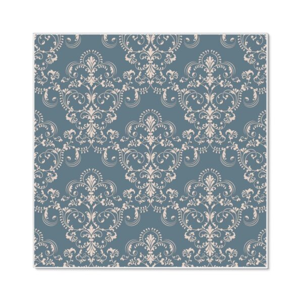 Banjado Magnettafel 50x50cm Magnetwand Weiß Aus Metall Magnetpinnwand Pinnwand Inkl. 4 Magnete Motiv Royal Creme Blau
