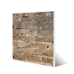 Banjado Magnettafel 50x50cm Magnetwand Weiß Aus Metall Magnetpinnwand Pinnwand Inkl. 4 Magnete Motiv Steinwand Antik