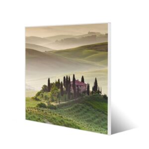 Banjado Magnettafel 50x50cm Magnetwand Weiß Aus Metall Magnetpinnwand Pinnwand Inkl. 4 Magnete Motiv Toscana