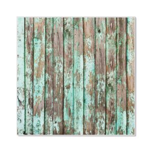 Banjado Magnettafel 50x50cm Magnetwand Weiß Aus Metall Magnetpinnwand Pinnwand Inkl. 4 Magnete Motiv Verwittertes Holz