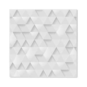 Banjado Magnettafel 50x50cm Magnetwand Weiß Aus Metall Magnetpinnwand Pinnwand Inkl. 4 Magnete Motiv Weisse Dreiecke