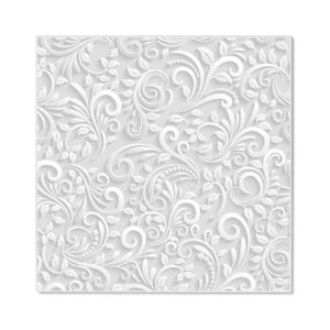 Banjado Magnettafel 50x50cm Magnetwand Weiß Aus Metall Magnetpinnwand Pinnwand Inkl. 4 Magnete Motiv White Swirl