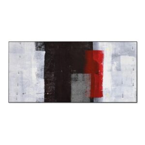 Banjado Magnettafel 78x37cm Magnetwand  Schwarz Aus Metall Magnetpinnwand Pinnwand Inkl. 4 Magnete Motiv Abstrakt Rot