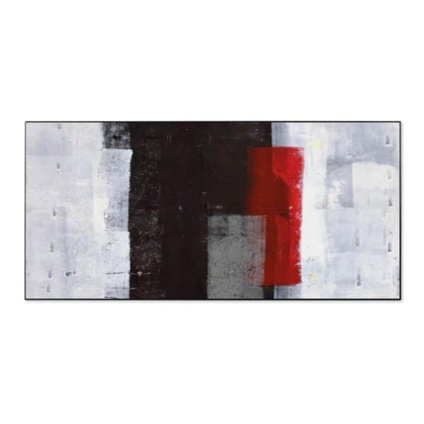 Banjado Magnettafel 78x37cm Magnetwand  Schwarz Aus Metall Magnetpinnwand Pinnwand Inkl. 4 Magnete Motiv Abstrakt Rot