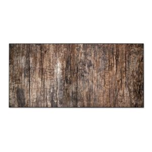 Banjado Magnettafel 78x37cm Magnetwand  Schwarz Aus Metall Magnetpinnwand Pinnwand Inkl. 4 Magnete Motiv Altes Holz