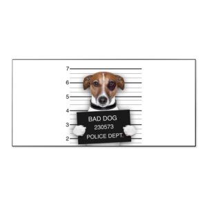Banjado Magnettafel 78x37cm Magnetwand  Schwarz Aus Metall Magnetpinnwand Pinnwand Inkl. 4 Magnete Motiv Bad Dog Jack Russel