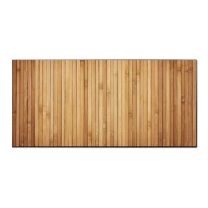 Banjado Magnettafel 78x37cm Magnetwand  Schwarz Aus Metall Magnetpinnwand Pinnwand Inkl. 4 Magnete Motiv Bambusholz