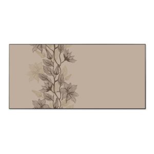 Banjado Magnettafel 78x37cm Magnetwand  Schwarz Aus Metall Magnetpinnwand Pinnwand Inkl. 4 Magnete Motiv Baumwollblüte Monochrom
