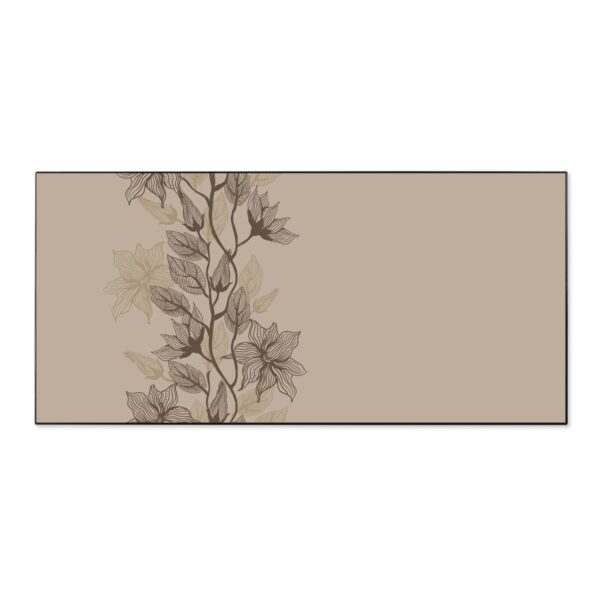 Banjado Magnettafel 78x37cm Magnetwand  Schwarz Aus Metall Magnetpinnwand Pinnwand Inkl. 4 Magnete Motiv Baumwollblüte Monochrom