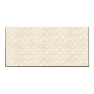 Banjado Magnettafel 78x37cm Magnetwand  Schwarz Aus Metall Magnetpinnwand Pinnwand Inkl. 4 Magnete Motiv Beige Herzen