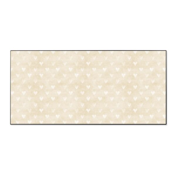 Banjado Magnettafel 78x37cm Magnetwand  Schwarz Aus Metall Magnetpinnwand Pinnwand Inkl. 4 Magnete Motiv Beige Herzen