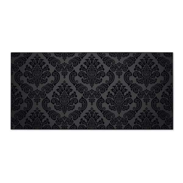 Banjado Magnettafel 78x37cm Magnetwand  Schwarz Aus Metall Magnetpinnwand Pinnwand Inkl. 4 Magnete Motiv Black Deluxe