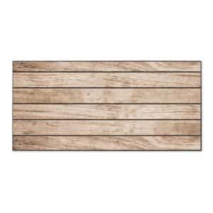 Banjado Magnettafel 78x37cm Magnetwand  Schwarz Aus Metall Magnetpinnwand Pinnwand Inkl. 4 Magnete Motiv Blasse Holzlatten