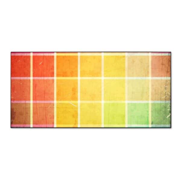 Banjado Magnettafel 78x37cm Magnetwand  Schwarz Aus Metall Magnetpinnwand Pinnwand Inkl. 4 Magnete Motiv Bunte Glasbausteine