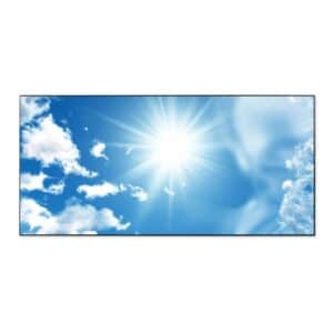 Banjado Magnettafel 78x37cm Magnetwand  Schwarz Aus Metall Magnetpinnwand Pinnwand Inkl. 4 Magnete Motiv Clouds