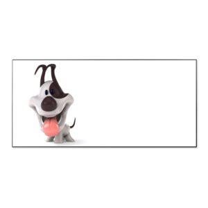 Banjado Magnettafel 78x37cm Magnetwand  Schwarz Aus Metall Magnetpinnwand Pinnwand Inkl. 4 Magnete Motiv Comic-Hund