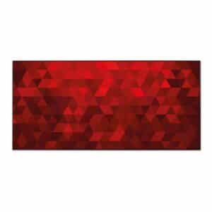 Banjado Magnettafel 78x37cm Magnetwand  Schwarz Aus Metall Magnetpinnwand Pinnwand Inkl. 4 Magnete Motiv Dreiecke Rot