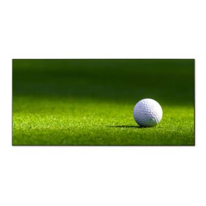 Banjado Magnettafel 78x37cm Magnetwand  Schwarz Aus Metall Magnetpinnwand Pinnwand Inkl. 4 Magnete Motiv Einsamer Golfball