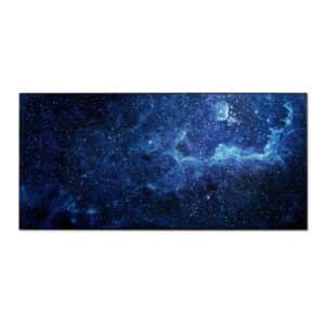 Banjado Magnettafel 78x37cm Magnetwand  Schwarz Aus Metall Magnetpinnwand Pinnwand Inkl. 4 Magnete Motiv Galaxie