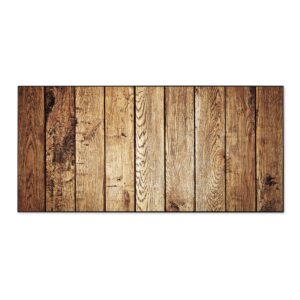 Banjado Magnettafel 78x37cm Magnetwand  Schwarz Aus Metall Magnetpinnwand Pinnwand Inkl. 4 Magnete Motiv Geöltes Holz