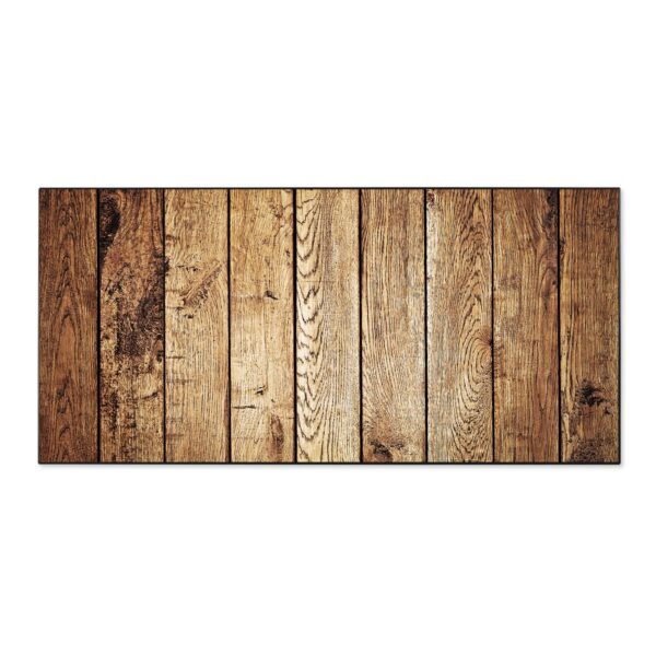 Banjado Magnettafel 78x37cm Magnetwand  Schwarz Aus Metall Magnetpinnwand Pinnwand Inkl. 4 Magnete Motiv Geöltes Holz