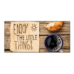 Banjado Magnettafel 78x37cm Magnetwand  Schwarz Aus Metall Magnetpinnwand Pinnwand Inkl. 4 Magnete Motiv Happy Day