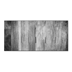 Banjado Magnettafel 78x37cm Magnetwand  Schwarz Aus Metall Magnetpinnwand Pinnwand Inkl. 4 Magnete Motiv Holz Monochrom