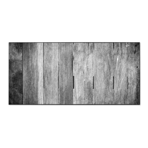 Banjado Magnettafel 78x37cm Magnetwand  Schwarz Aus Metall Magnetpinnwand Pinnwand Inkl. 4 Magnete Motiv Holz Monochrom