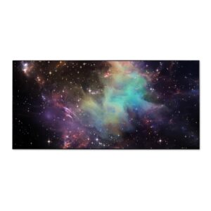 Banjado Magnettafel 78x37cm Magnetwand  Schwarz Aus Metall Magnetpinnwand Pinnwand Inkl. 4 Magnete Motiv Im Weltall 2