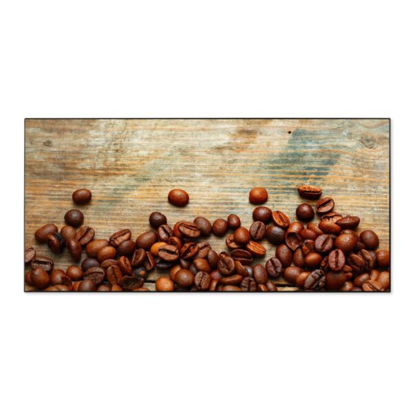 Banjado Magnettafel 78x37cm Magnetwand  Schwarz Aus Metall Magnetpinnwand Pinnwand Inkl. 4 Magnete Motiv Kaffeebohnen