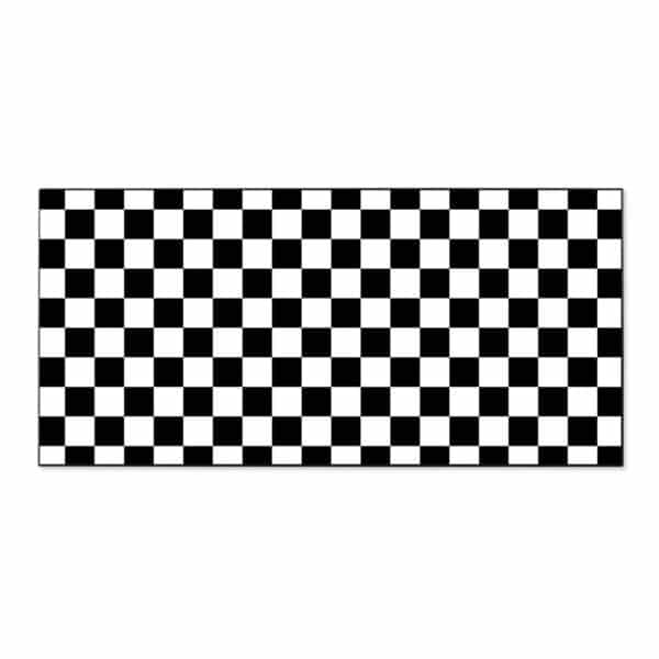 Banjado Magnettafel 78x37cm Magnetwand  Schwarz Aus Metall Magnetpinnwand Pinnwand Inkl. 4 Magnete Motiv Karo Schwarz