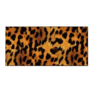 Banjado Magnettafel 78x37cm Magnetwand  Schwarz Aus Metall Magnetpinnwand Pinnwand Inkl. 4 Magnete Motiv Leopard