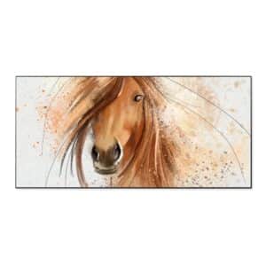 Banjado Magnettafel 78x37cm Magnetwand  Schwarz Aus Metall Magnetpinnwand Pinnwand Inkl. 4 Magnete Motiv Magic Horse