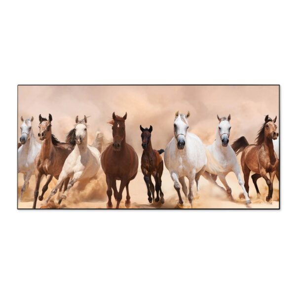 Banjado Magnettafel 78x37cm Magnetwand  Schwarz Aus Metall Magnetpinnwand Pinnwand Inkl. 4 Magnete Motiv Mongolische Stimmung