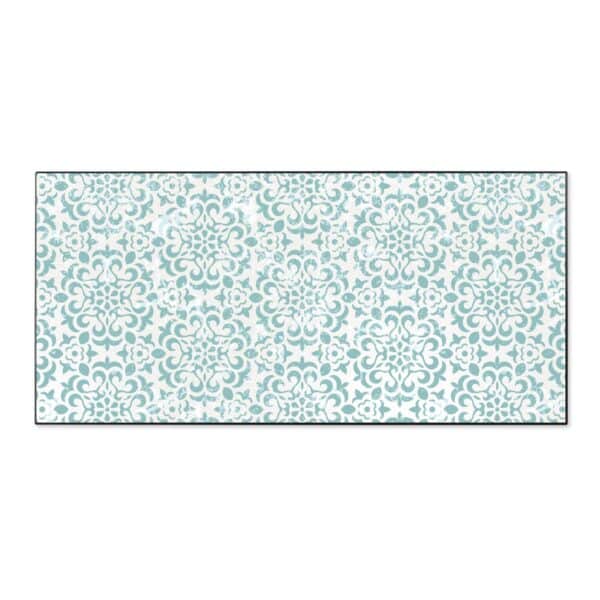 Banjado Magnettafel 78x37cm Magnetwand  Schwarz Aus Metall Magnetpinnwand Pinnwand Inkl. 4 Magnete Motiv Muster Getupft Blau