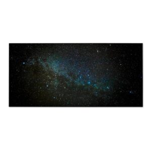 Banjado Magnettafel 78x37cm Magnetwand  Schwarz Aus Metall Magnetpinnwand Pinnwand Inkl. 4 Magnete Motiv Nachthimmel