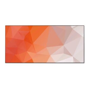 Banjado Magnettafel 78x37cm Magnetwand  Schwarz Aus Metall Magnetpinnwand Pinnwand Inkl. 4 Magnete Motiv Orange Polygon