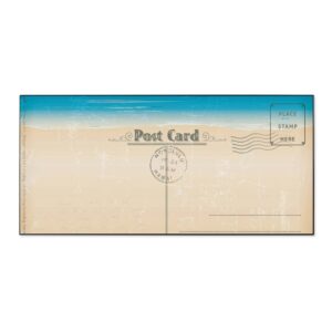 Banjado Magnettafel 78x37cm Magnetwand  Schwarz Aus Metall Magnetpinnwand Pinnwand Inkl. 4 Magnete Motiv Postkarte