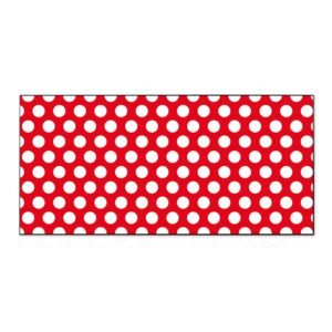 Banjado Magnettafel 78x37cm Magnetwand  Schwarz Aus Metall Magnetpinnwand Pinnwand Inkl. 4 Magnete Motiv Punkte Rot