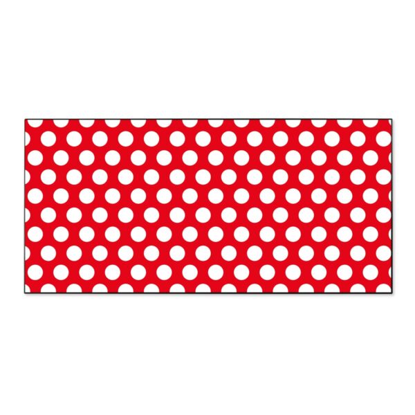 Banjado Magnettafel 78x37cm Magnetwand  Schwarz Aus Metall Magnetpinnwand Pinnwand Inkl. 4 Magnete Motiv Punkte Rot