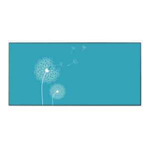 Banjado Magnettafel 78x37cm Magnetwand  Schwarz Aus Metall Magnetpinnwand Pinnwand Inkl. 4 Magnete Motiv Pusteblume 4