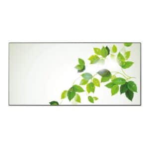 Banjado Magnettafel 78x37cm Magnetwand  Schwarz Aus Metall Magnetpinnwand Pinnwand Inkl. 4 Magnete Motiv Ranke Gelb Weiß