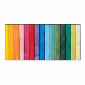 Banjado Magnettafel 78x37cm Magnetwand  Schwarz Aus Metall Magnetpinnwand Pinnwand Inkl. 4 Magnete Motiv Regenbogenfarben