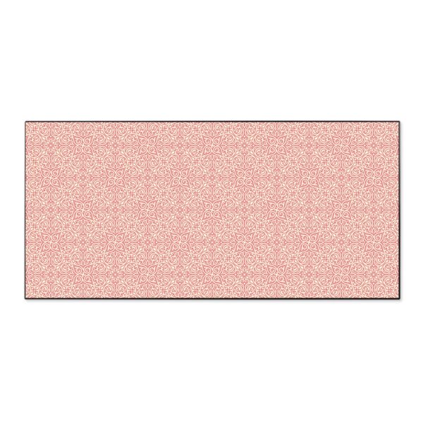Banjado Magnettafel 78x37cm Magnetwand  Schwarz Aus Metall Magnetpinnwand Pinnwand Inkl. 4 Magnete Motiv Rosa Arabesque