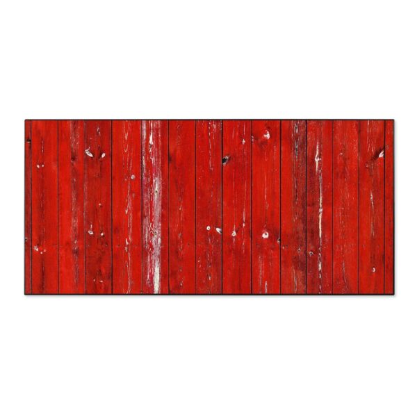 Banjado Magnettafel 78x37cm Magnetwand  Schwarz Aus Metall Magnetpinnwand Pinnwand Inkl. 4 Magnete Motiv Rote Holzlatten