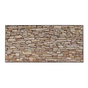 Banjado Magnettafel 78x37cm Magnetwand  Schwarz Aus Metall Magnetpinnwand Pinnwand Inkl. 4 Magnete Motiv Stadtmauer
