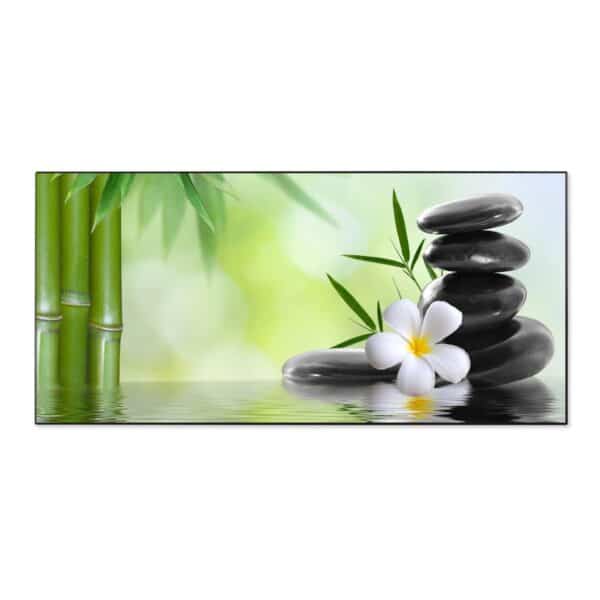 Banjado Magnettafel 78x37cm Magnetwand  Schwarz Aus Metall Magnetpinnwand Pinnwand Inkl. 4 Magnete Motiv Steine & Relax 6